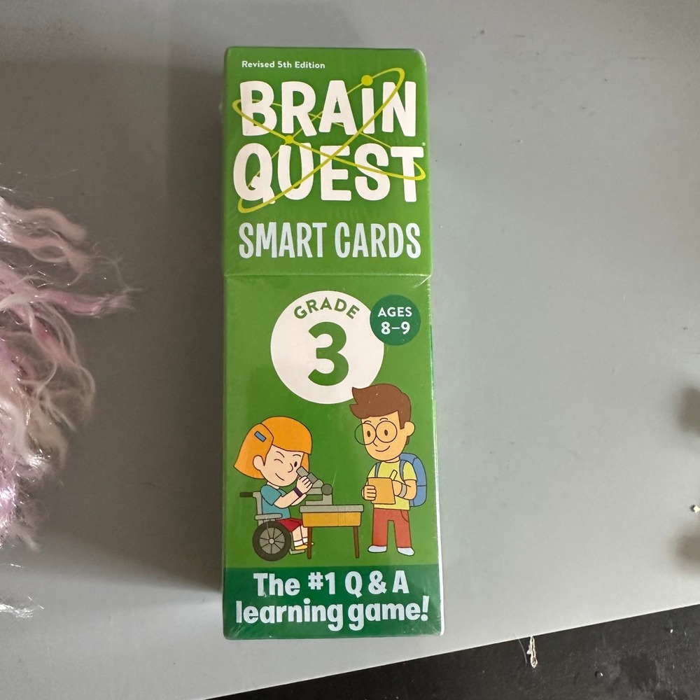 Brain Quest Grade 3 Smart Cards Revised 5th Edition Ages 8-9 Q&A Learning Game